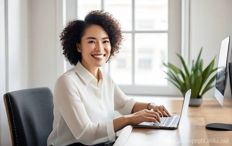 온라인 코칭 비즈니스 - **Prompt:** A dynamic, high-resolution photograph of a female online business coach, of diverse Asia...