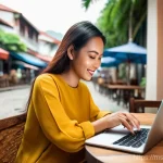 CPA 마케팅 전략 - **Prompt 1: "The Digital Nomad's Dream"**
    A vibrant, sunlit image featuring a young, casually dr...